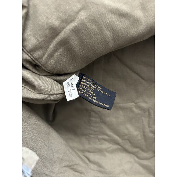 Vintage Eddie Bauer Khaki Green Sleevless Fishing Camping Full Zip Size Large - Picture 11 of 13